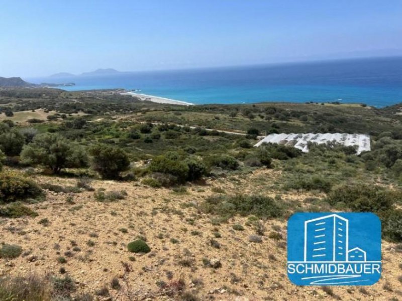 Ag. Paraskevi bei Triopetra Kreta, Ag. Paraskevi bei Triopetra - Baugrundstück mit Baugenehmigung für ein 140 m² Haus mit herrlichem Meerblick kaufen